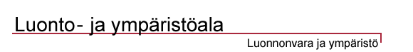 Luonto- ja ympristala